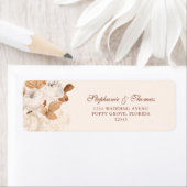 Boho koperen en witte retouradres sticker (Insitu)