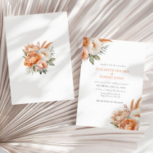 Boho Koraal Bloemen Zomer Bruiloft