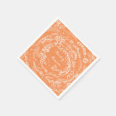 Boho koraal twijgen & bladeren bloemenslinger servetten (Hoek)