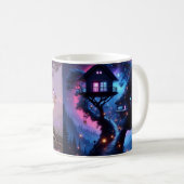 Boho Kosmische Bloei Roze Koffiekoppen Vrouwen Eth Koffiemok (Voorkant rechts)