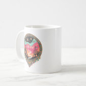 Boho Kosmische Woestijn Retro Ruimte Kunst Koffiemok (Voorkant links)