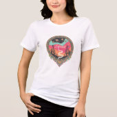 Boho Kosmische Woestijn Retro Tri-Blend Shirt (Voorkant)