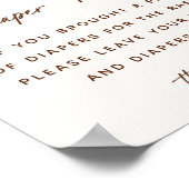 Boho-kraam Baby Shower Luierspelbord Poster (Hoek)