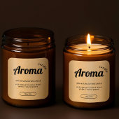 Boho Kraft Beige Papieren Kaars Etiketten Sticker