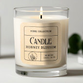 Boho Kraft Beige Papieren Kaars Etiketten Sticker