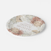 Boho-krans palmbladeren en orchideeën Bruidsdiner Papieren Bordje (Gekanteld)