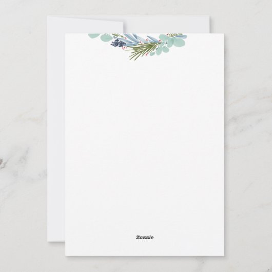 Boho krans Vrolijk Kerstmis Modern Design Feestdagenkaart (Achterkant)