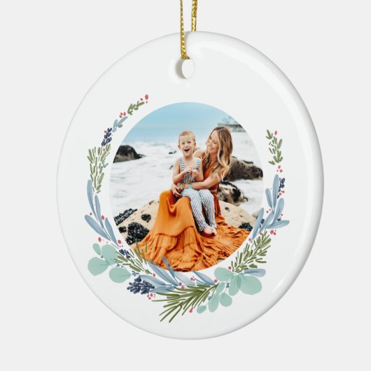 Boho krans Vrolijk Kerstmis Modern Design Keramisch Ornament (Links)