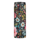 BoHo krijt Bloemen Thermische Tumbler Thermosbeker (Achterkant)