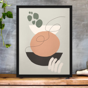 Boho kunst minimalisme esthetische illustratie kun poster