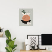 Boho kunst minimalisme esthetische illustratie kun poster (Thuiskantoor)