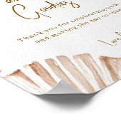 Boho Kust Baby Shower Cadeaus & Attributen Bord Poster (Hoek)