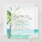 Boho Kust Bruiloft Save the Date (Voorkant)