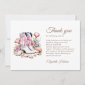 Boho Kust Cowgirl Bruidsmeisje Laarzen Bruiloft Fe Bedankkaart (Voorkant)