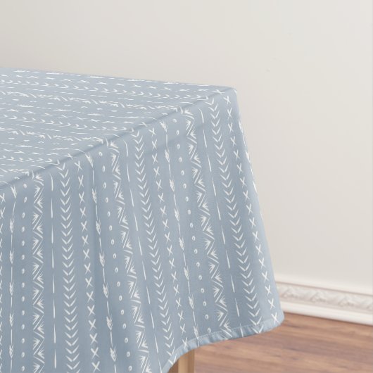 Boho Kust Pijl Streep Geometrisch Stof Blauw Tafelkleed (Voorbeeld)