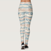 Boho Kust Zeeschelp Golfpatroon (8) Leggings (Achterkant)