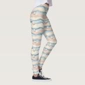 Boho Kust Zeeschelp Golfpatroon (8) Leggings (Rechts)
