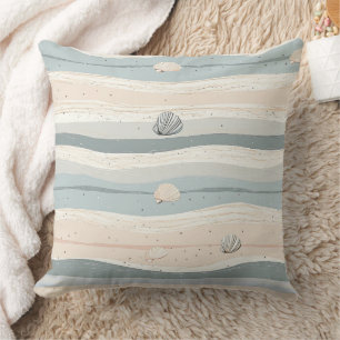 Boho Kust Zeeschelp Golfpatroon Kussen