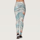 Boho Kust Zeeschelp Patroon Leggings (Achterkant)