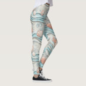 Boho Kust Zeeschelp Patroon Leggings (Rechts)