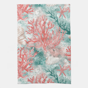Boho Kust Zeeschelp Patroon Theedoek