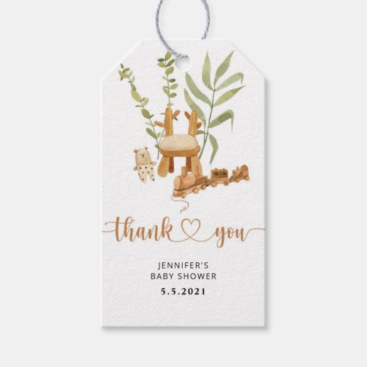 Boho kwekerij bedankt je label cadeaulabel (Voorkant)