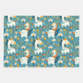 Boho kwekerij eenhoorns, baby shower cadeau inpakpapier vel (Voorkant 3)