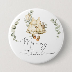Boho kwekerij eucalyptus mama te worden ronde button 7,6 cm