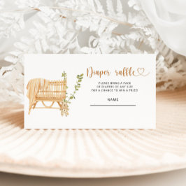 Boho kwekerij geslacht neutrale luier loterij tick informatiekaartje