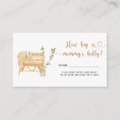 Boho kwekerij hoe groot mama's buikomheining is informatiekaartje (Voorkant)