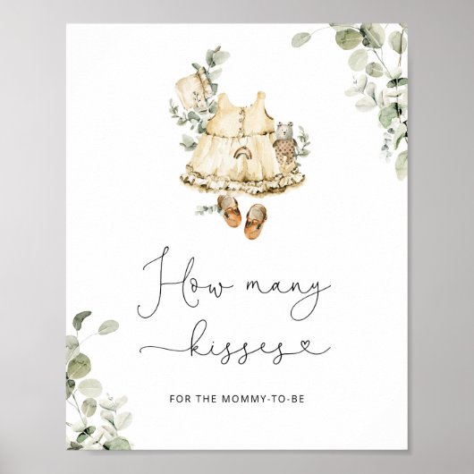 Boho kwekerij hoeveel kussen voor de moeder te zij poster (Voorkant)