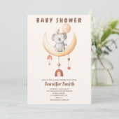 Boho kwekerij, mobiel, klein koala baby shower kaart (Staand voorkant)