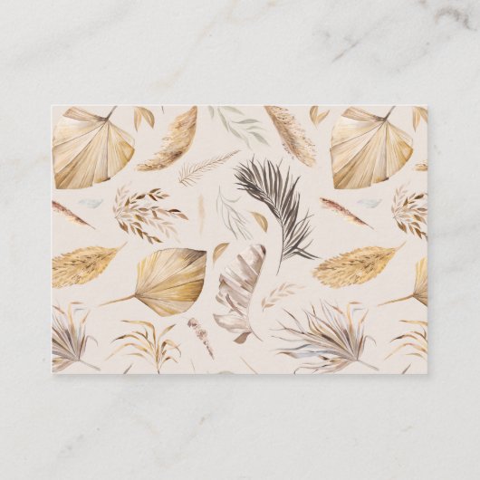 Boho kwekerij Modern Baby shower Dierlijke cracker Informatiekaartje (Achterkant)