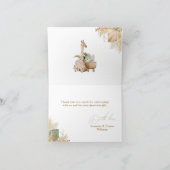 Boho kwekerij Modern Elegant Baby shower Bedankkaart (Binnen)