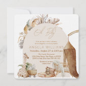 Boho kwekerij Modern Elegant Baby shower Kaart (Voorkant)