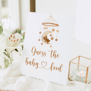Boho-kwekerij raad het baby voedsel reclamebord met voetstuk