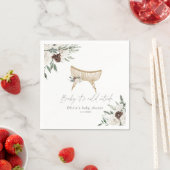 Boho kwekerij winter groenblijvend baby shower servet (Insitu)