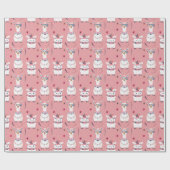 Boho kwekerij witte lama, baby shower cadeau cadeaupapier (Vlak)