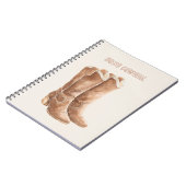 Boho Laarzen Cowgirl Notitieboek (Linkerzijde)