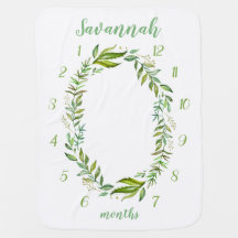 Boho laat Baby naam maandelijkse mijlpaal foto