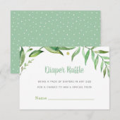 Boho laat Baby showers luier Raffle Kaart (Voorkant / Achterkant)