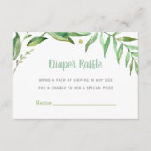 Boho laat Baby showers luier Raffle Kaart (Voorkant)