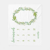 Boho laat gepersonaliseerde Baby mijlpaal foto Fleece Deken (Voorkant)