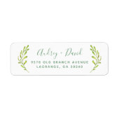 Boho laat gepersonaliseerde retour adreslabels ach etiket (Voorkant)