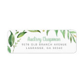 Boho laat gepersonaliseerde retour adreslabels ach etiket (Voorkant)