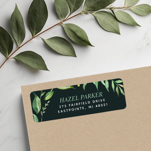 Boho laat gepersonaliseerde retour adreslabels ach etiket