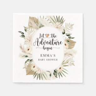 Boho laat het avontuur beginnen Baby shower Servet