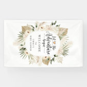 Boho laat het avontuur beginnen Baby shower Spandoek (Horizontaal)