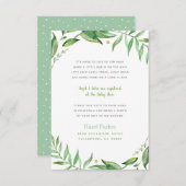 Boho laat lange afstand Baby shower invoegen Informatiekaartje (Voorkant / Achterkant)