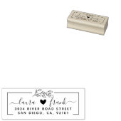 Boho laat namen bruiloftsretouradres achter rubberstempel (Gestempeld)